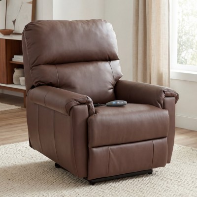 Poltrona Reclinável Alpha Elétrica - Couro Legítimo